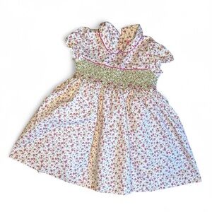 2Y Floral Embroidered Collar dress with tie back bow
